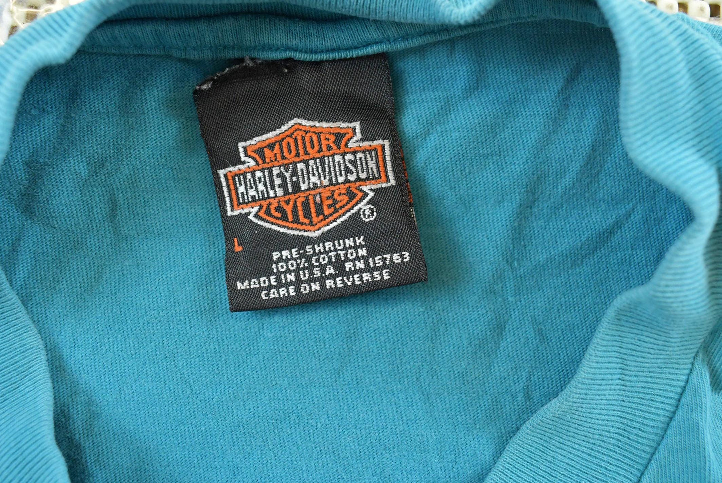 Vintage 1990s Grand Prairie Texas Harley-Davidson Long Horn Steer Skull Motorcycle T-Shirt Men's L