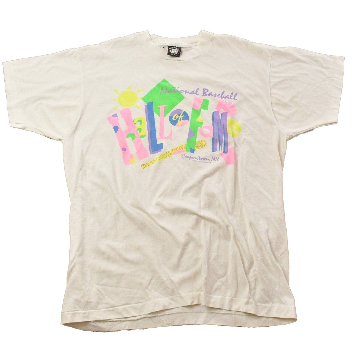 Vintage 1990s National Baseball Hall Of Fame Graphic T-Shirt Men's Large