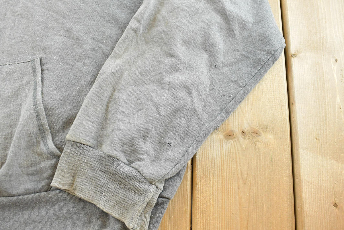 Vintage 2000s Faded Gray Blank Zip Up Hoodie Sweatshirt Men's 2XL