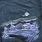 Vintage 1990s Snowy Winter Town Scene Graphic Crewneck Sweatshirt Men's M