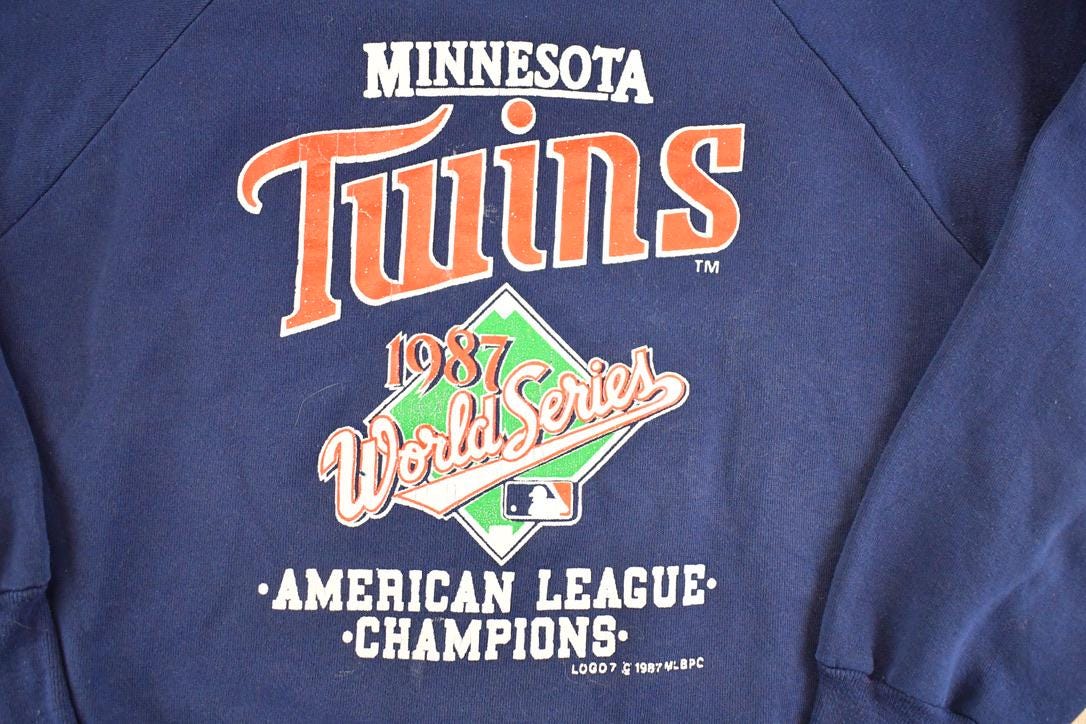 Vintage 1987 Minnesota Twins World Series Champs Crewneck Sweatshirt Men's M