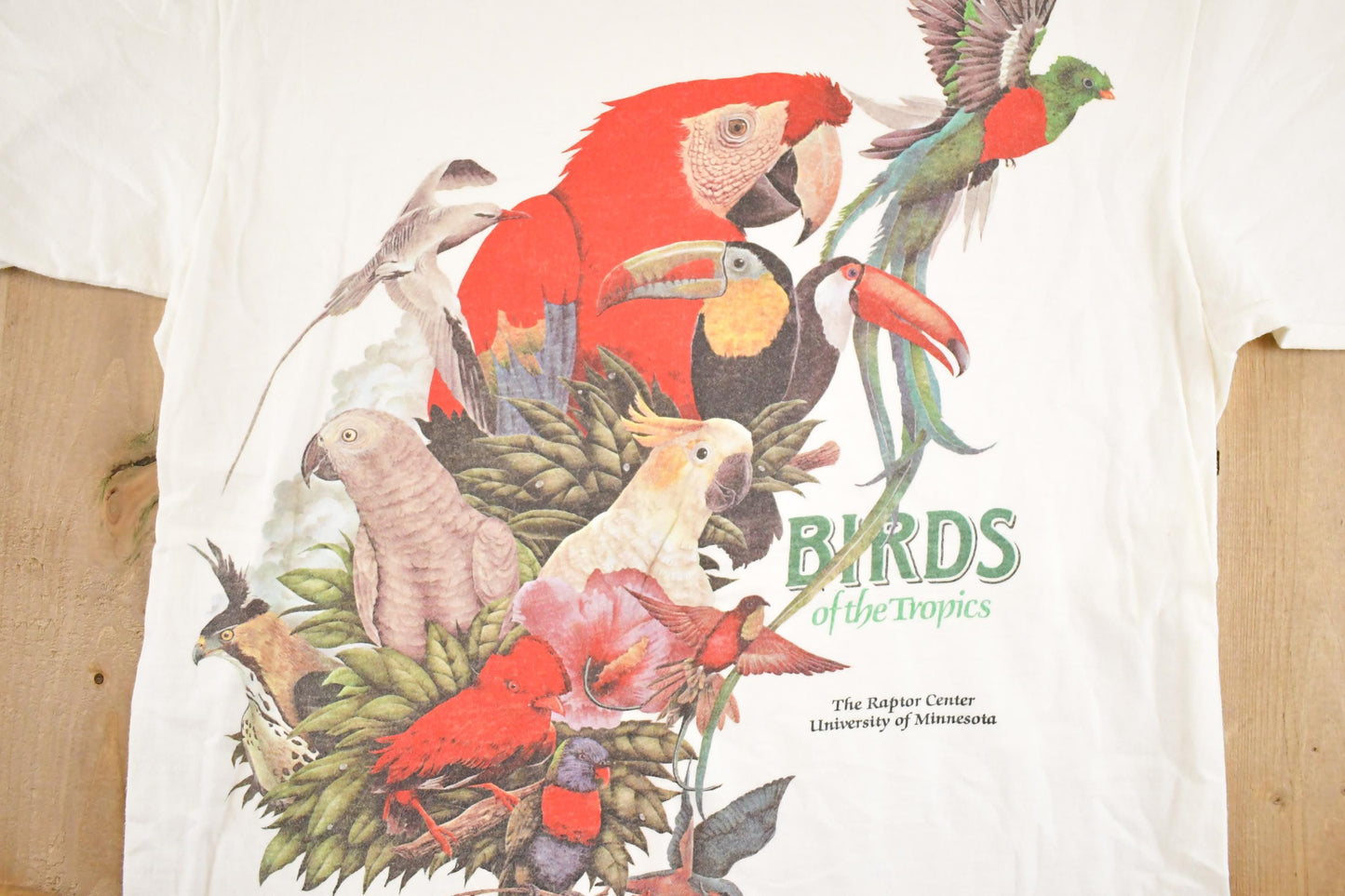 Vintage 1990's Birds Of The Tropics Souvenir Travel T-Shirt Womens M