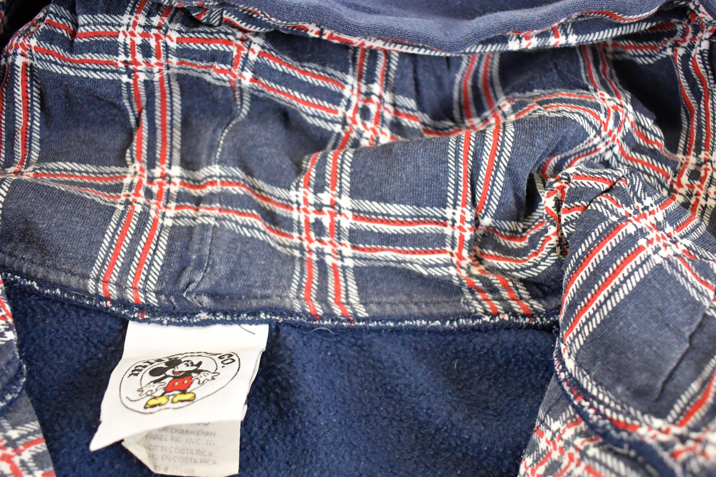 Vintage 1990s Mickey Mouse Disney Quarter Zip Hoodie Sweatshirt Men's L