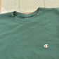 Vintage 1990s Champion Reverse Weave Blank Green Crewneck Sweatshirt Men's L / 90s Streetwear / Athleisure Sportswear