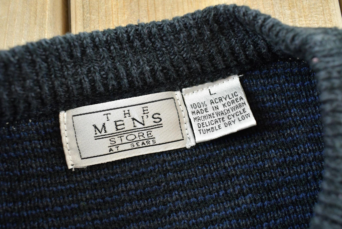 Vintage 1980s Sears Acrylic Knitted Crewneck Sweater Men's M