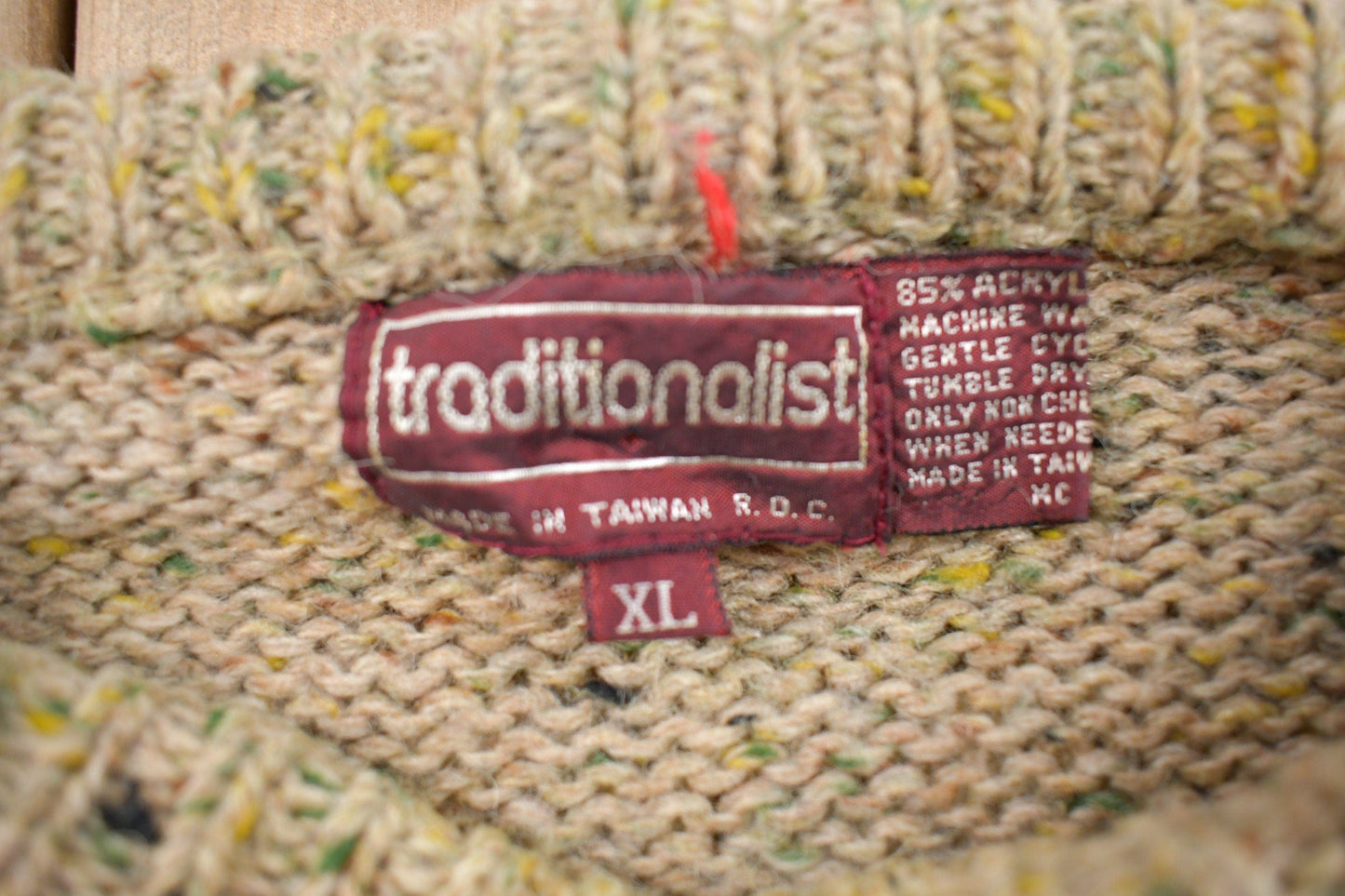 Vintage 1990s Striped Knitted Crewneck Sweater Men's M