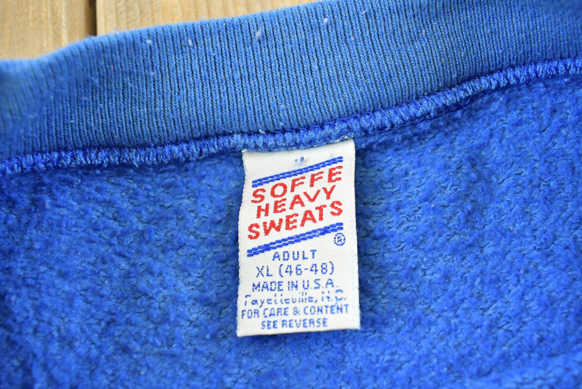 Vintage 1990s Blank Blue Crewneck Sweatshirt Men's L