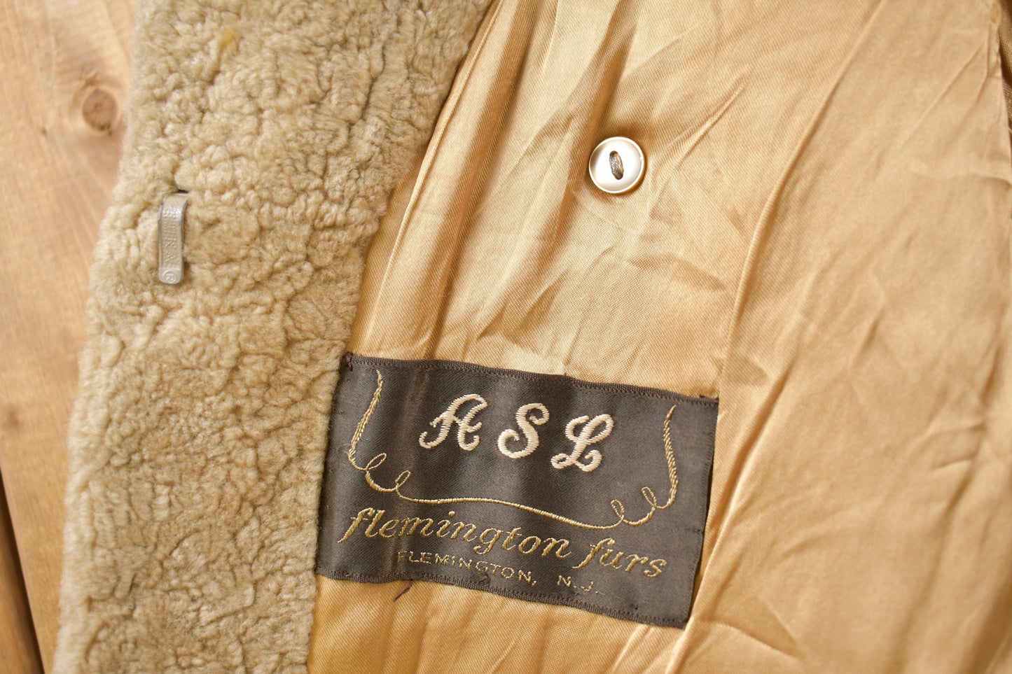 Vintage 1960s Lambs Fur Double Breasted Jacket