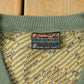 Vintage 1990s Far Horizons Wool Knit Abstract Pattern V Neck Sweater Men's Large