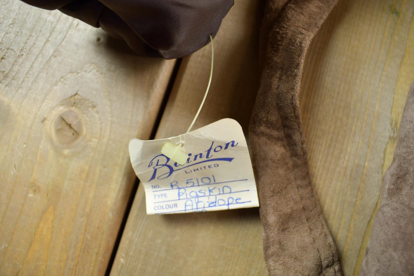 Vintage 1990s Rice ID Suede Leather Full Length Jacket Men's S