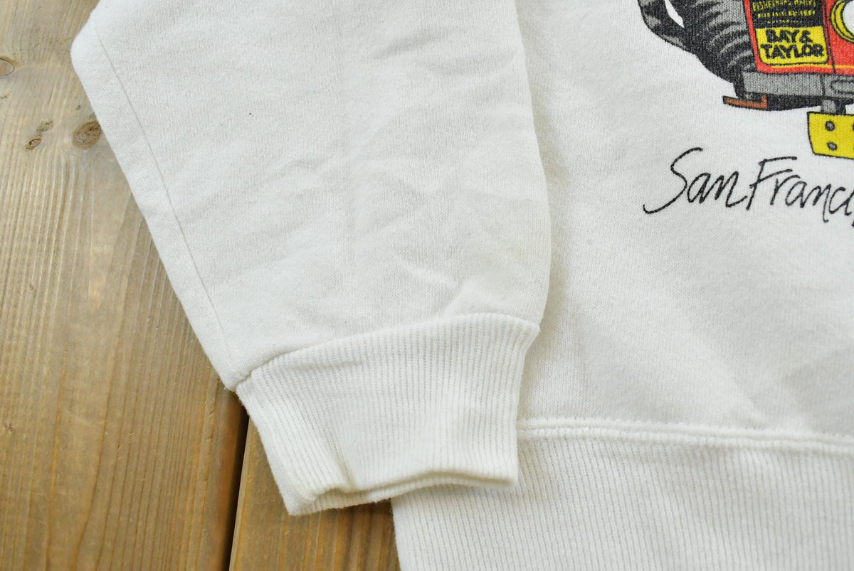 Vintage 1990s Crazy Shirt B Kliban Cats San Francisco Cable Car Souvenir Cartoon Sweatshirt Youth XS