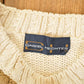 Vintage 1990s Daniel Hechter Chunky Cable Knit Crewneck Sweater Women's M