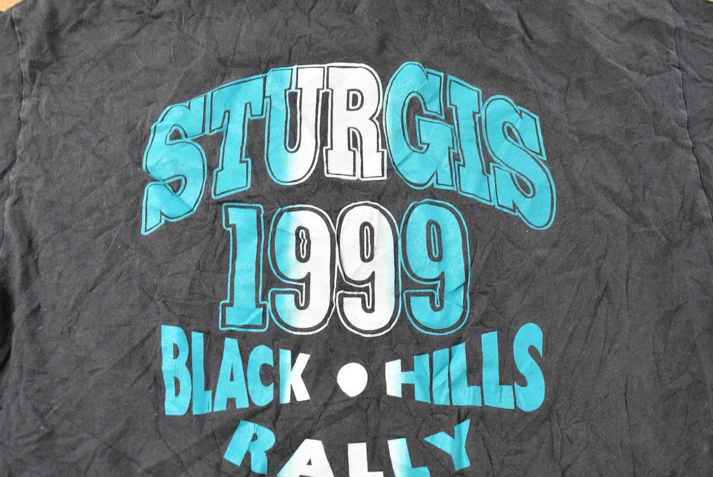 Vintage 1999 Sturgis Black Hills Rally Motor Classic Graphic T-Shirt Men's XL