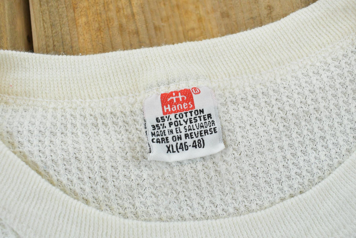Vintage Y2K Hanes Thermal Long Sleeve Undershirt Men's L