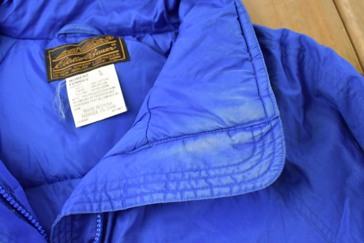 Vintage 1980s Eddie Bauer Goose Down Parka Puffer Jacket Women's L