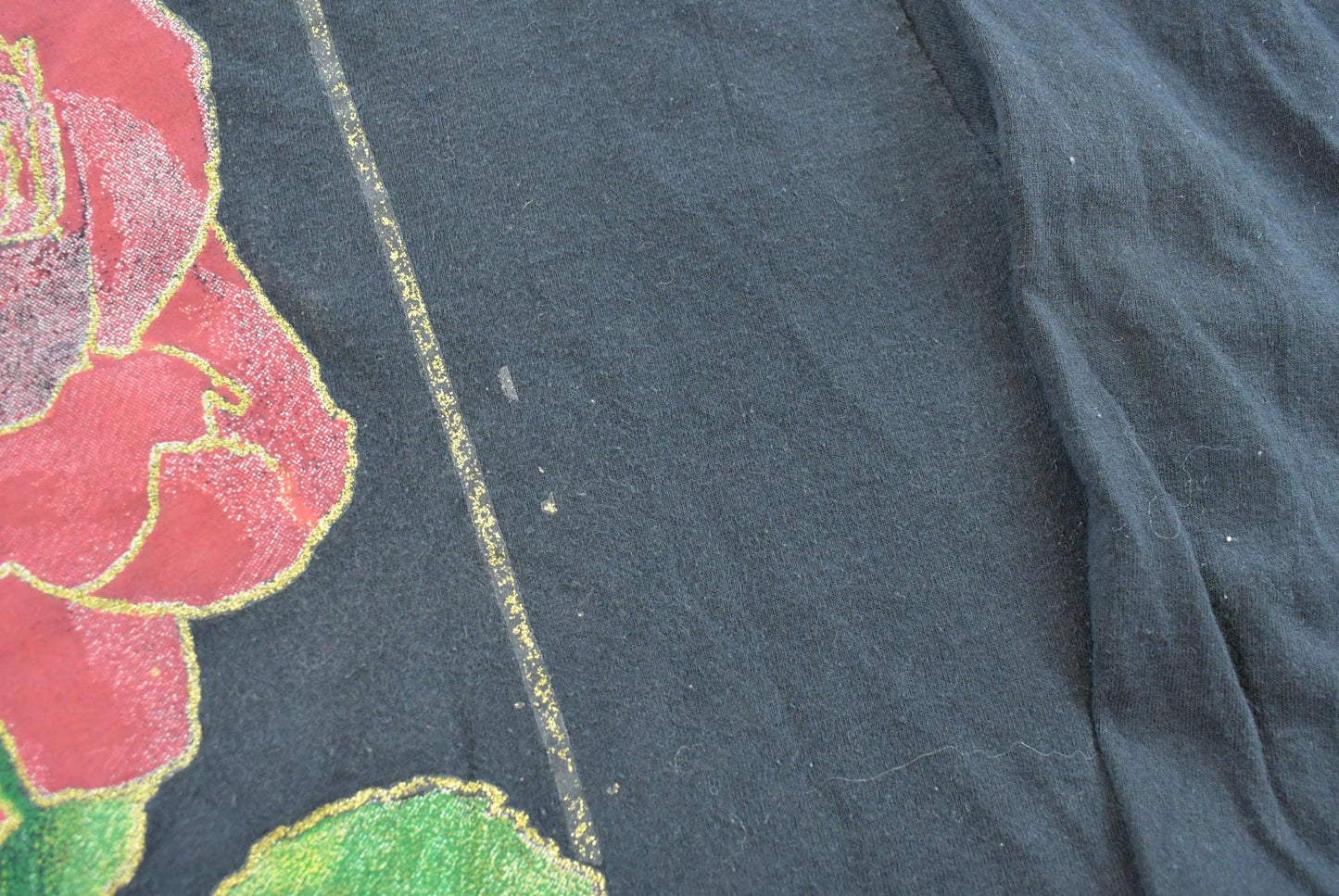 Vintage 1990 Rose Long Sleeve T-Shirt Men's L