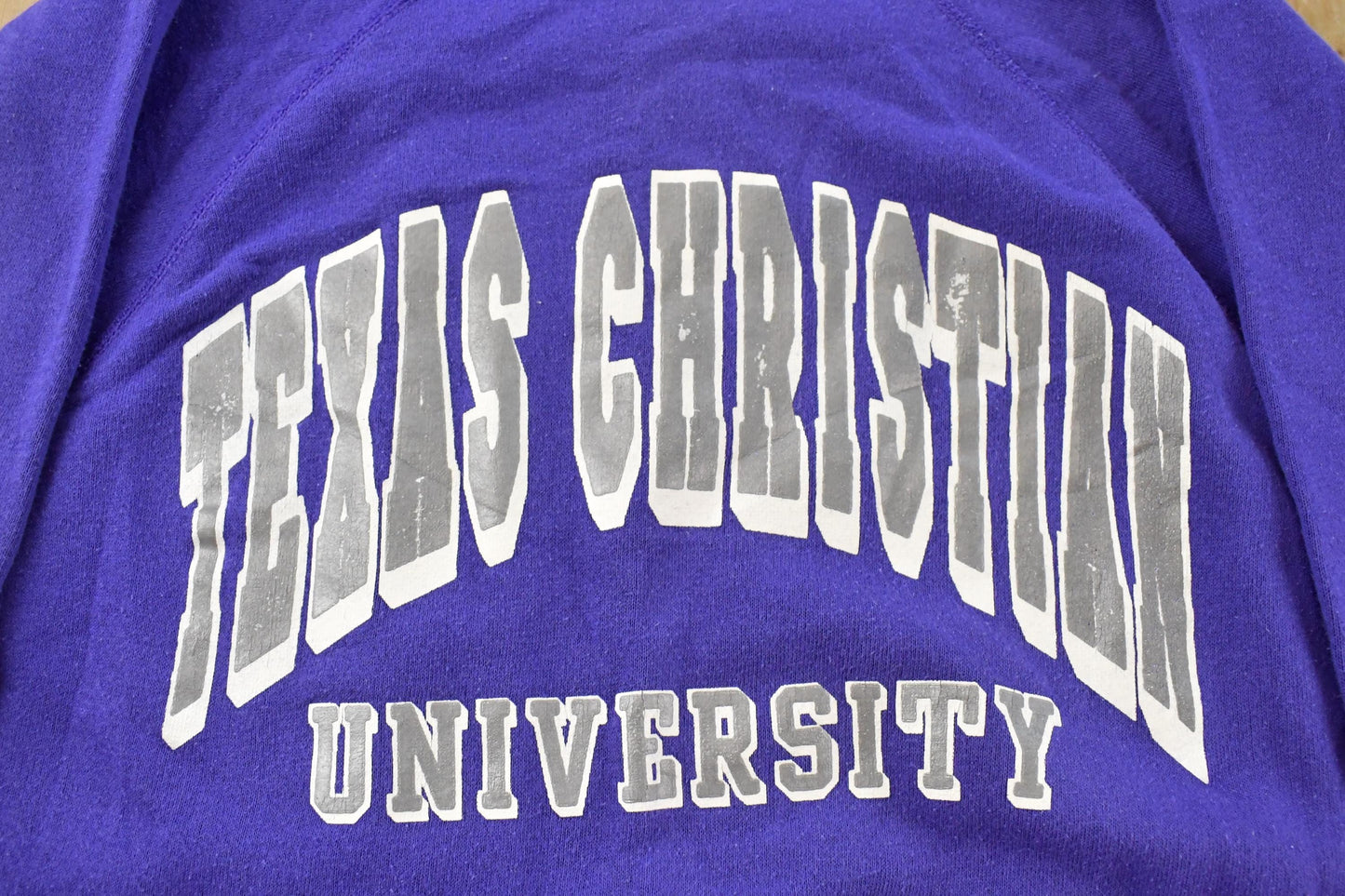 Vintage 1980s Texas Christian University Collegiate Crewneck Sweatshirt Men's M