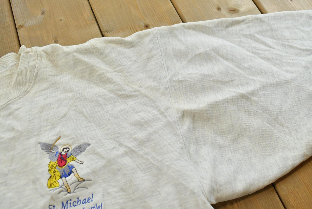 Vintage 1990s St Michael Embroidered Crewneck Sweatshirt Men's XL