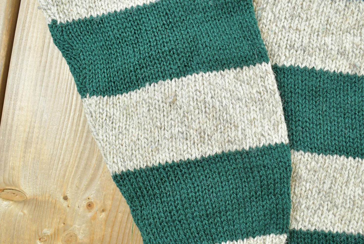 Vintage 1990s Cambridge Dry Goods Striped Knit Wool Crewneck Sweater Men's S