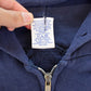 Vintage 1990s Russell Athletics Blank Navy Blue Full Zip Hoodie Sweatshirt Men's L