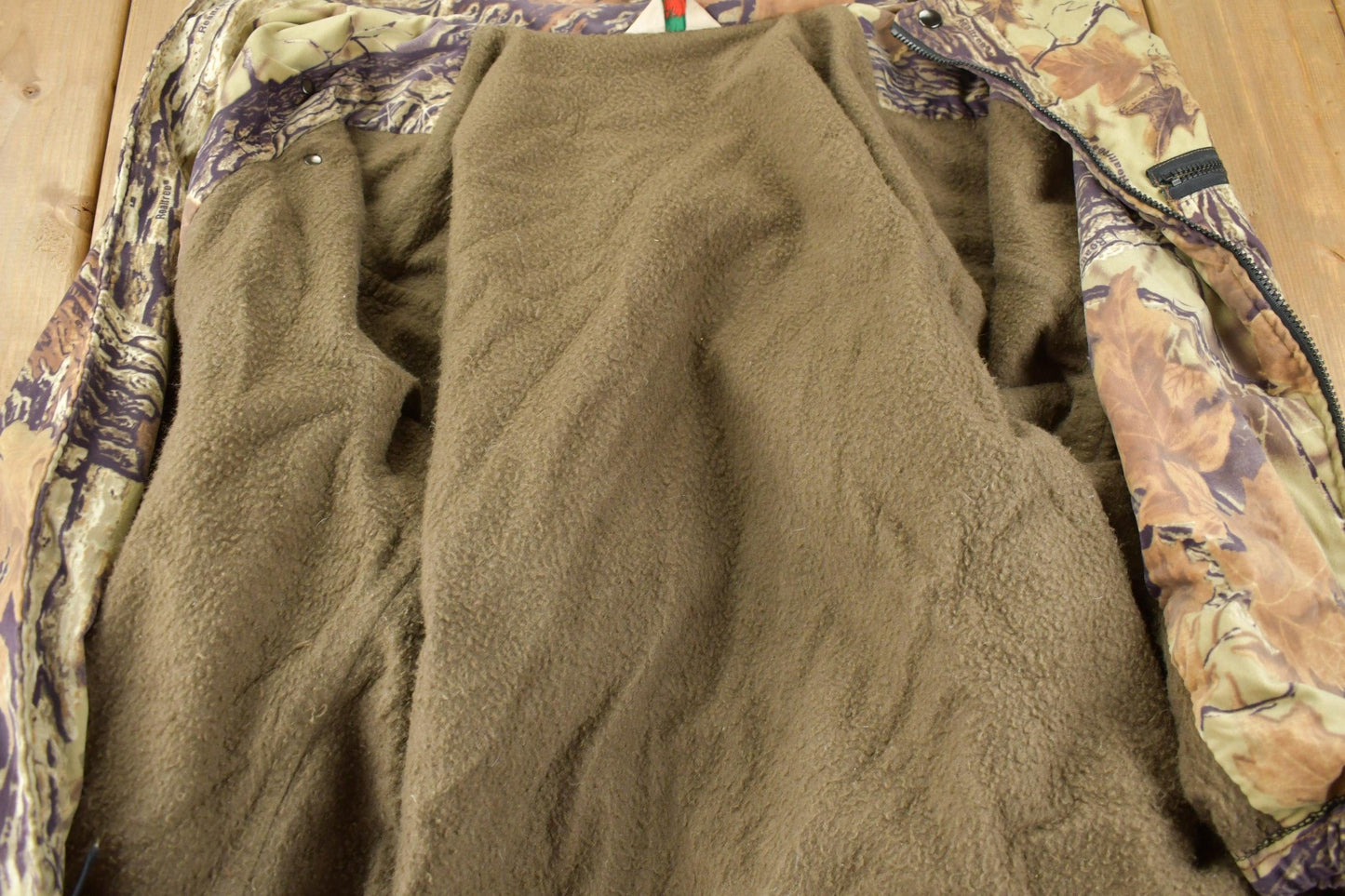 Vintage 1980s Real Tree Camo Sport Cheif Fleece Lined Jacket Men's 2XL