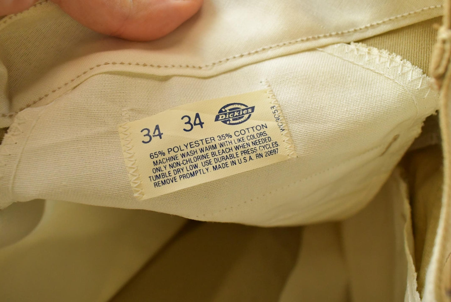 Vintage 1980s Deadstock Dickies 874 Workwear Chino Pants Made in USA Men's 31 x 33