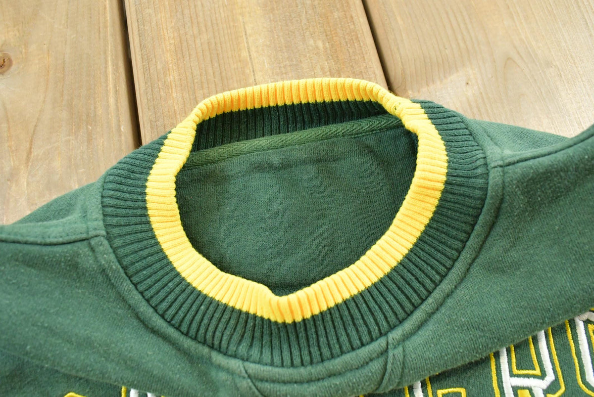 Vintage 1990s Logo Athletic Green Bay Packers Embroidered Sweatshirt Men's L