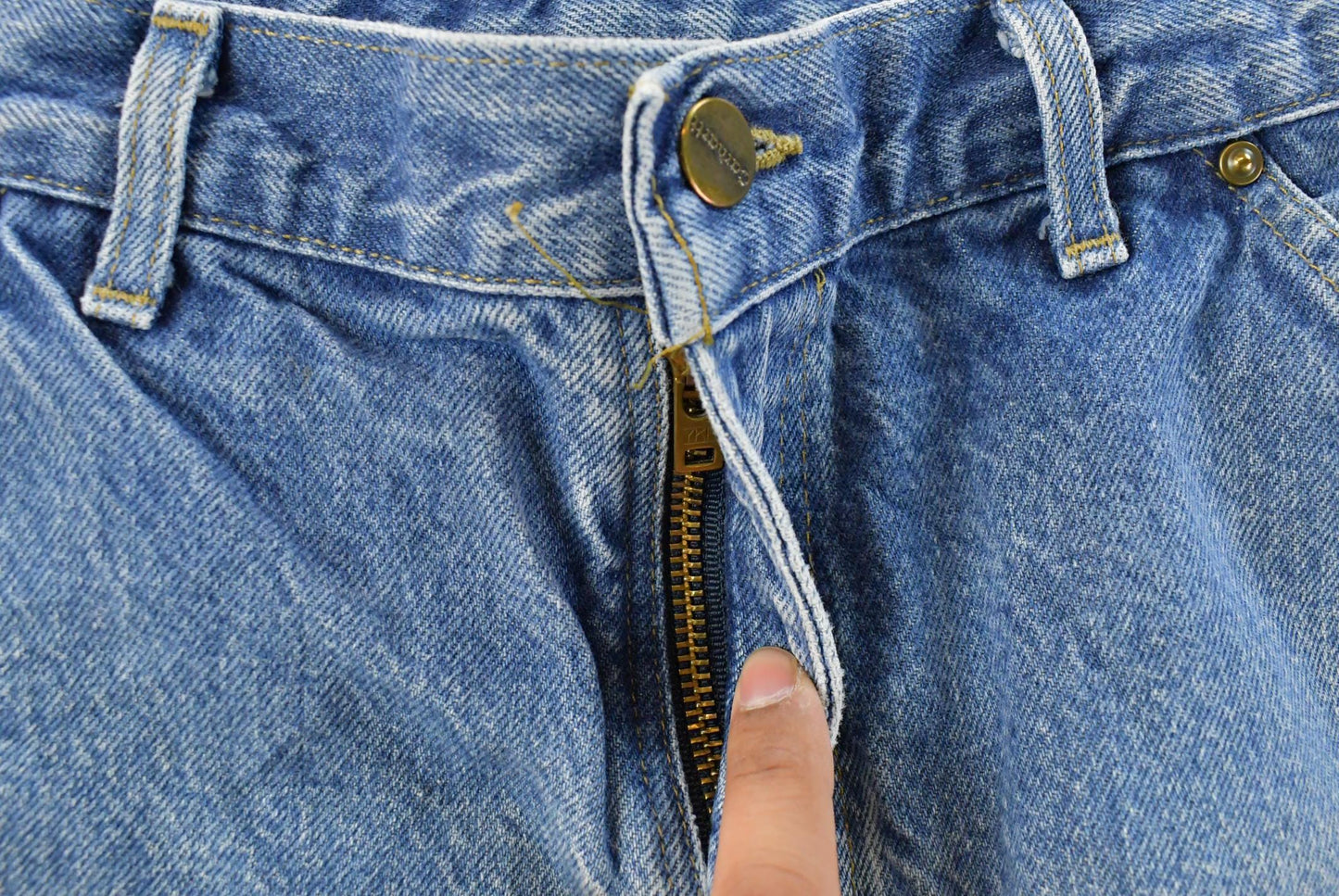 Vintage 2000s Carhartt Distressed Double Knee Denim Work Jeans Men's 31 x 29