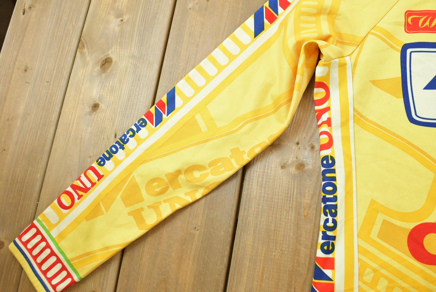 Vintage 1997 Santini Mercatone Long Sleeve Full Zip Cycling Jersey Men's L