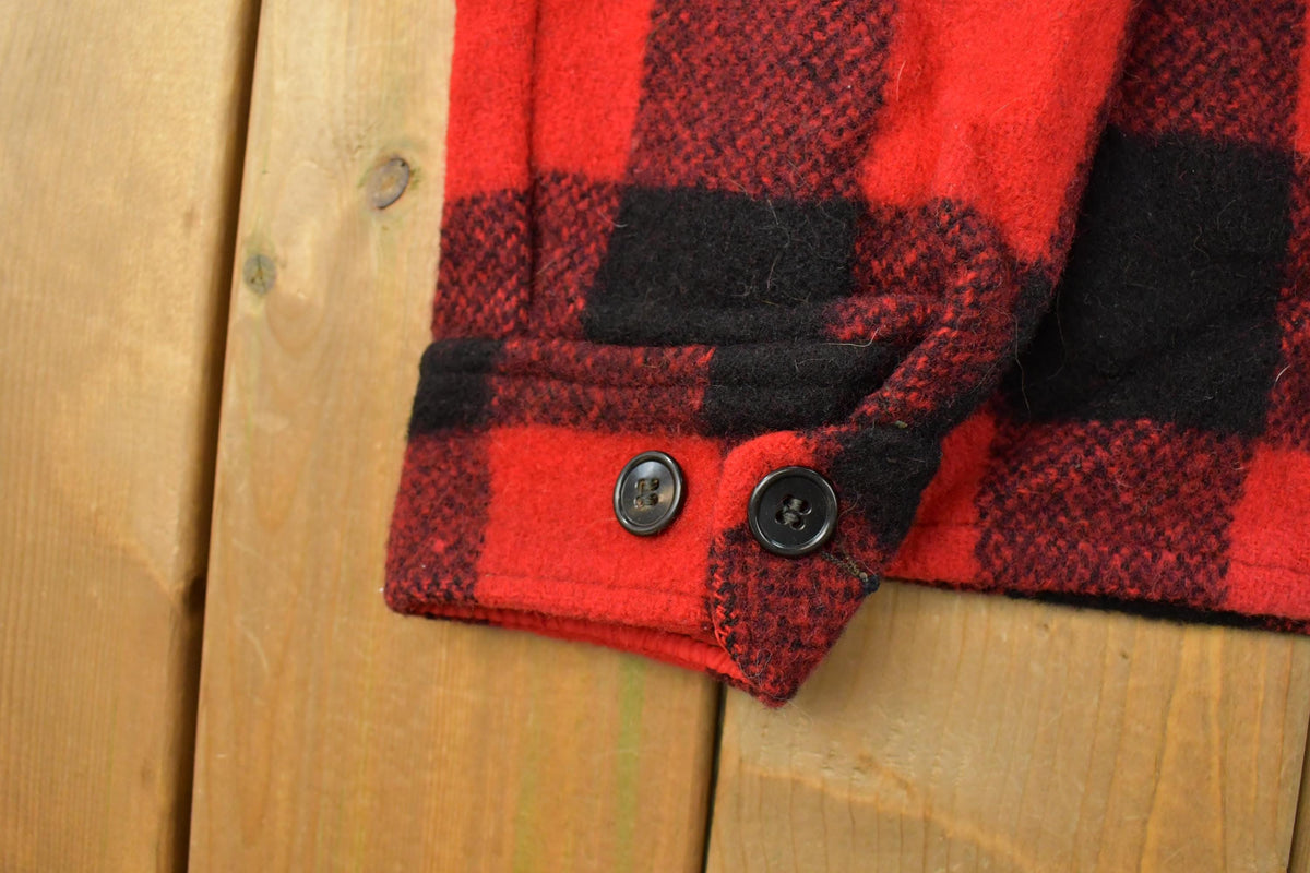 Vintage 1980s Wool Flannel Shirt Jacket Men's Large
