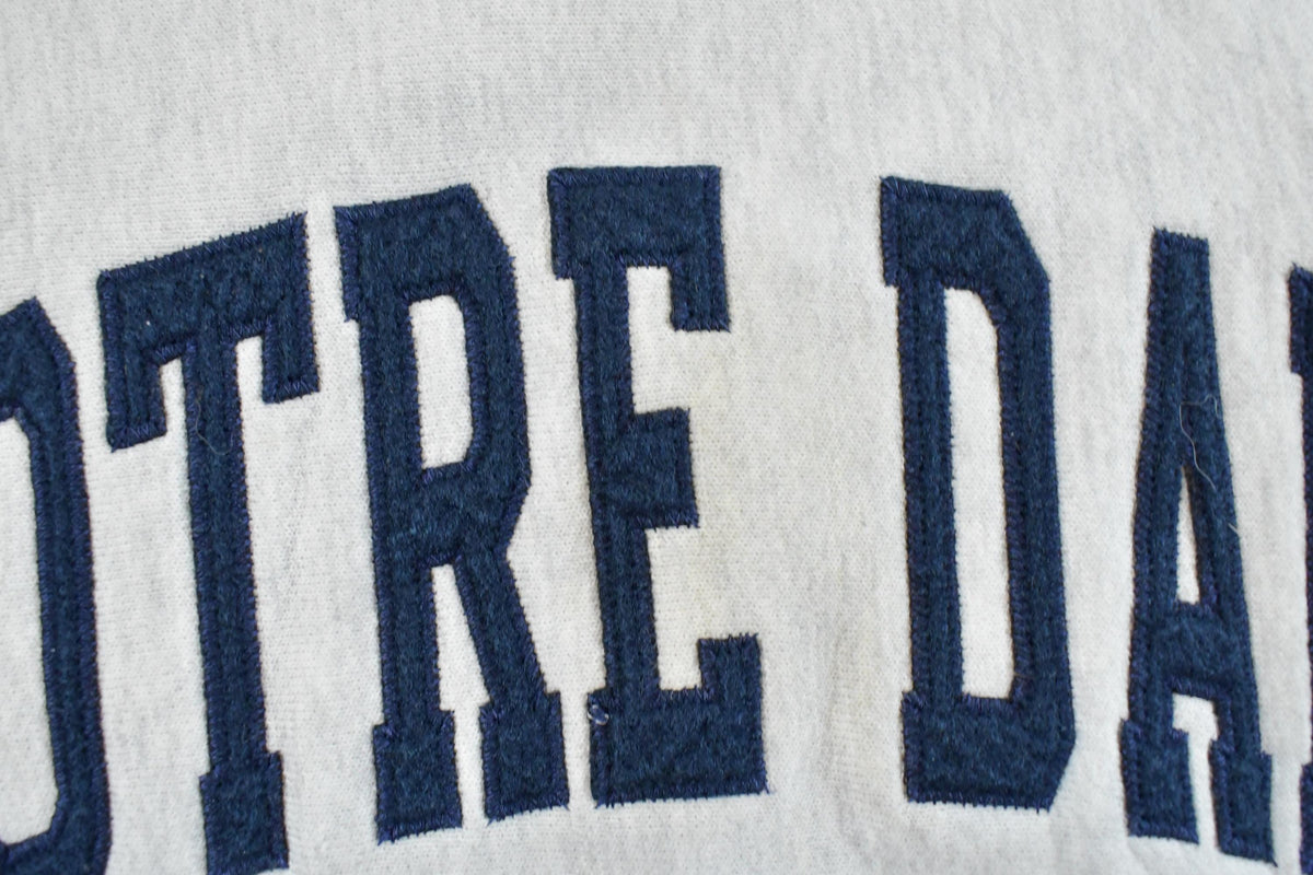 Vintage 1990s Thrashed Notre Dame Fighting Irish Champion Collegiate Hoodie / Embroidered / NCAA Sweatshirt / Sportswear / Americana