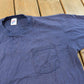 Vintage 1990s Jerzees Super T Blue Blank Pocket T-Shirt Men's L