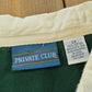 Vintage 1990s Private Club Striped Rugby Long Sleeve Polo Shirt Men's 2XL