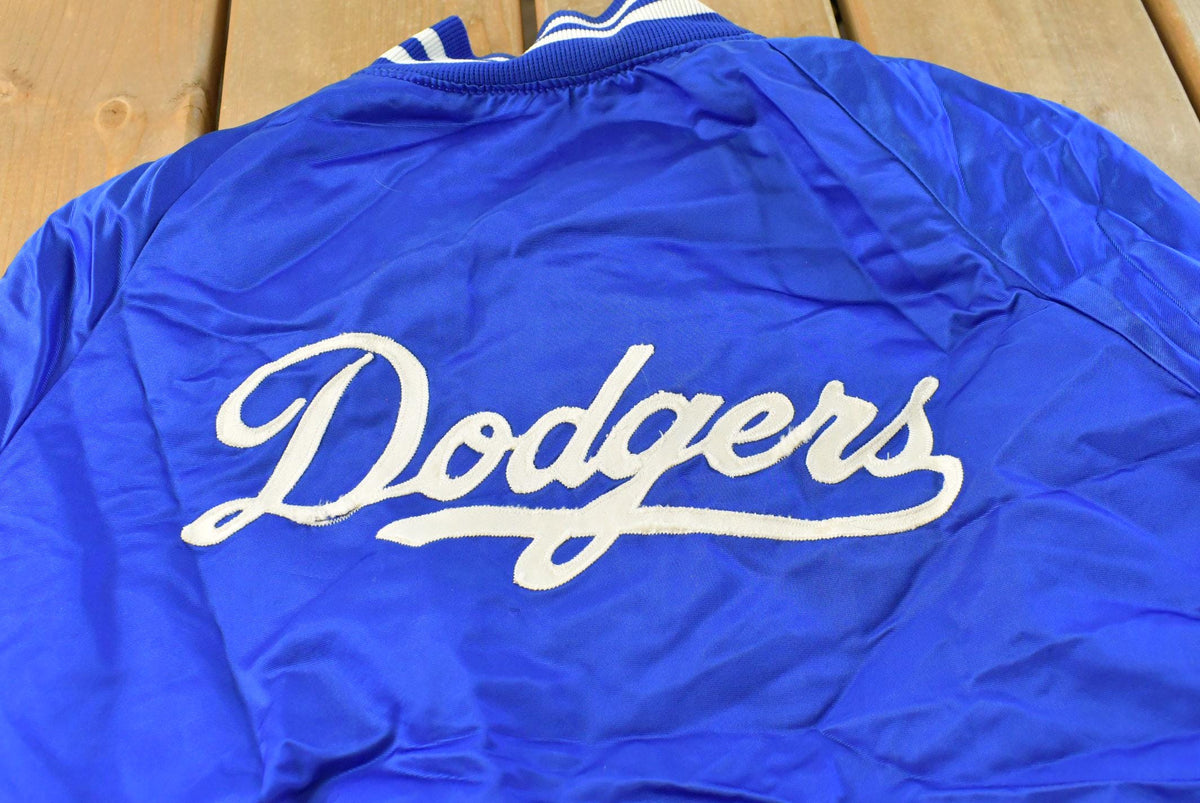 Vintage 1980s Pyramid Los Angeles Dodgers MLB Satin Bomber Youth M