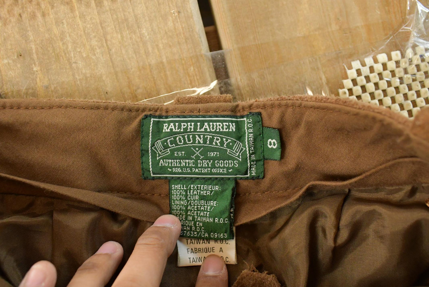 Vintage 1990s Polo Country Western Leather Suede Pants Women's 29 x 29