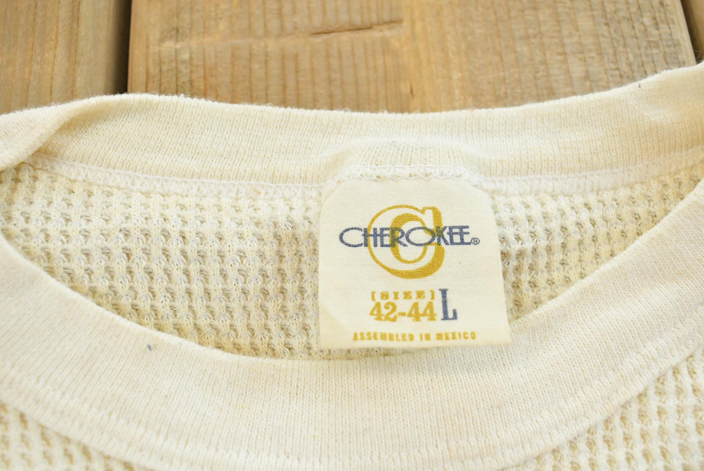 Vintage 1980s Cherokee Blank Thermal Long Sleeve T-Shirt Men's S