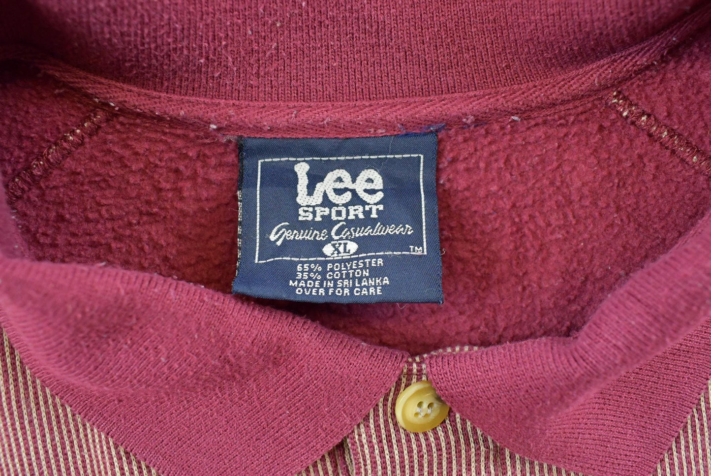 Vintage 1990s Lee Sport Kansas City Chiefs Collared Henley Sweatshirt Men's XL