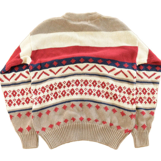 Vintage 1990s St. John's Bay Deer Knit Crewneck Sweater Men's Large