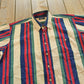 Vintage 1990s Trader Bay Striped Button Up Short Sleeve Shirt Mens XL