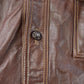 Vintage 1970s Sears The Mens Store Fur Lined Leather Jacket