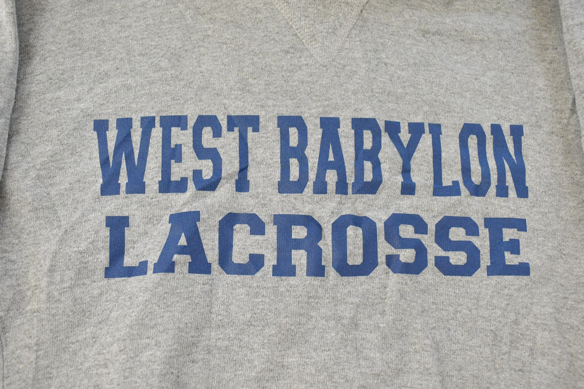 Vintage Y2K West Babylon Lacrosse Russell Athletic Hoodie Sweatshirt Men's M
