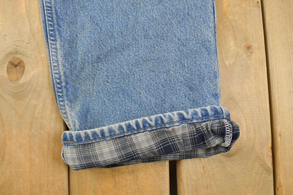 Vintage 2000s Carhartt Flannel Lined Denim Work Jeans Men's 34 x 29