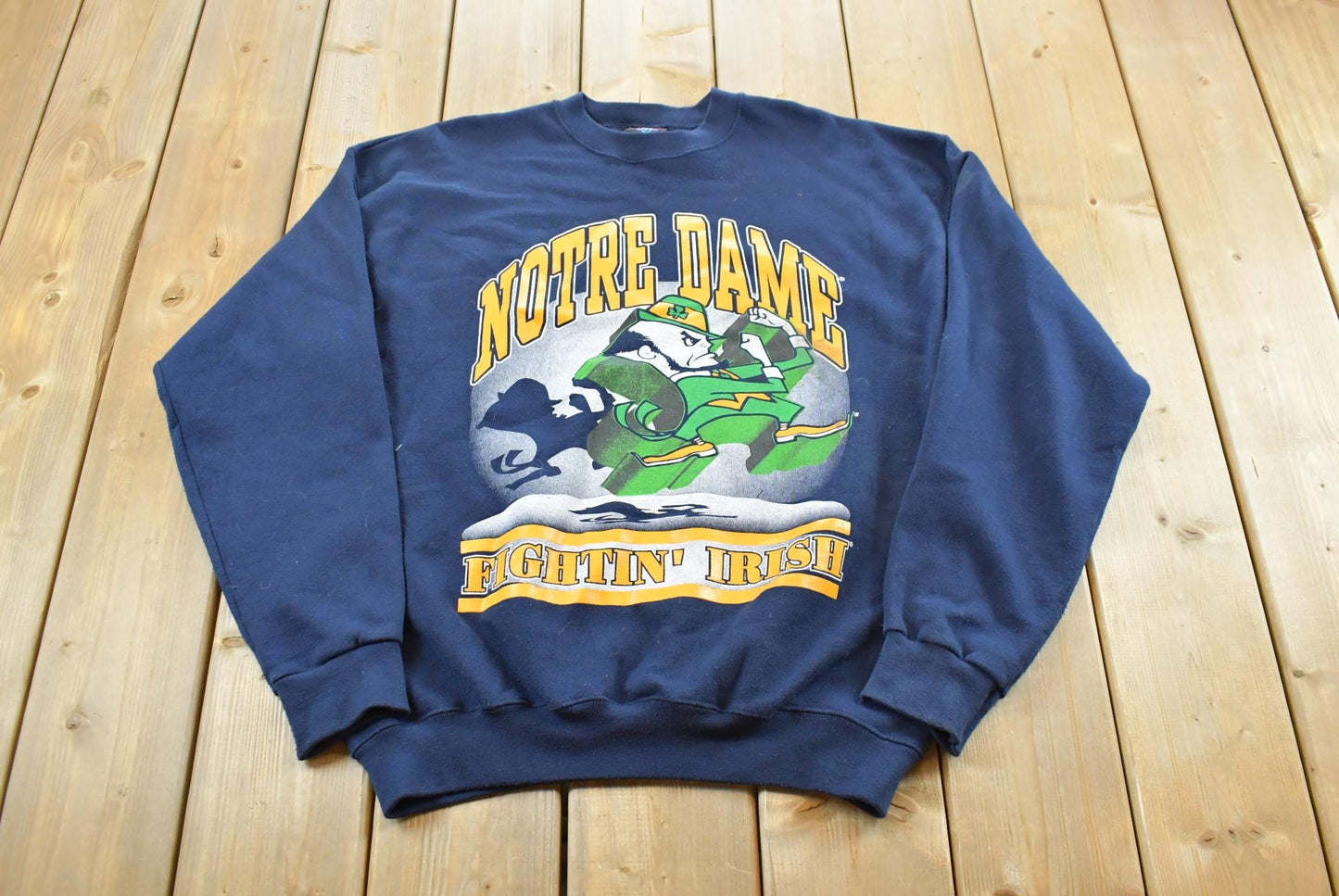 Vintage 1990s University of Notre Dame Fighting Irish Crewneck Sweatshirt Men's M / Made in USA / 90s Collegiate / NCAA