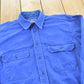 Vintage 1990s Woolrich Chamois Blue Button Up Shirt Men's L