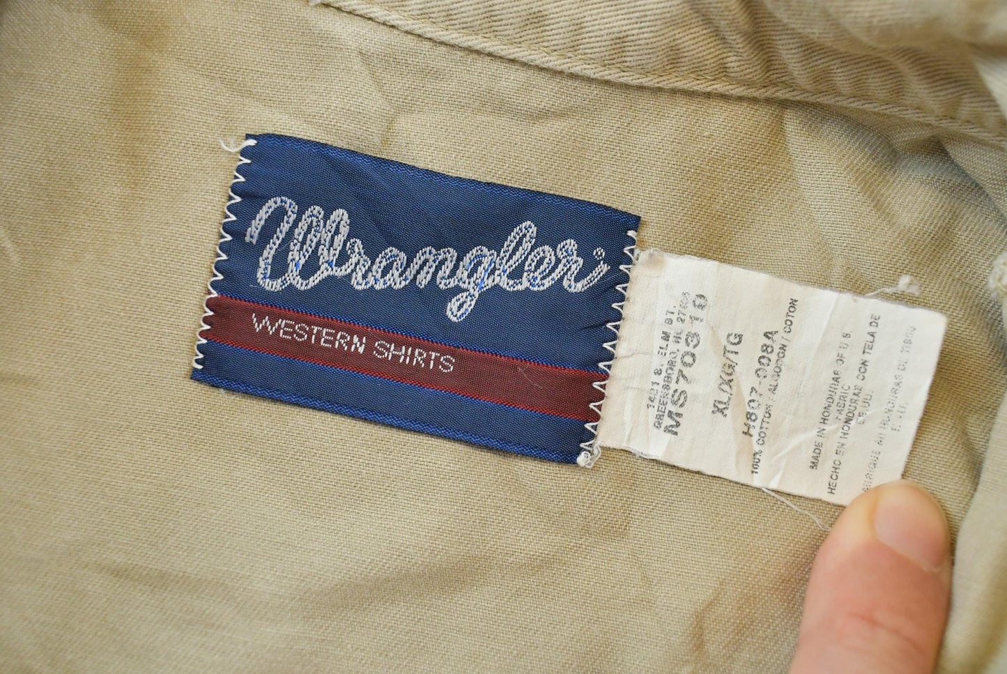 Vintage 2000s Wrangler Canvas Button Up Snaps Western Shirt Men's 2XL