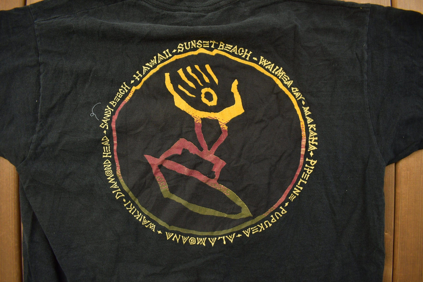 Vintage 1990s Hawaii Surfing Graphic T Shirt Men's Large