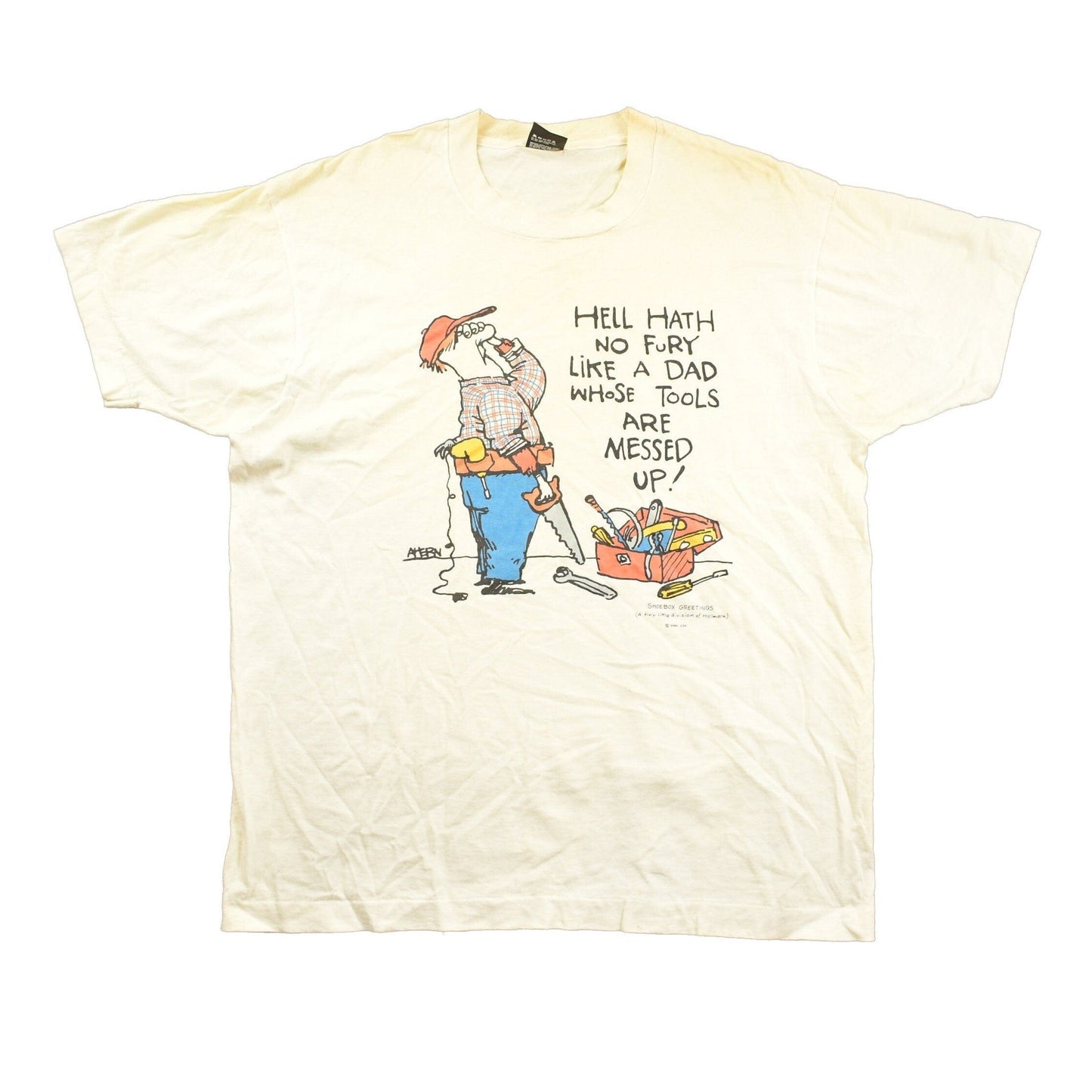 Vintage 1990s Dad's Tools Shoebox Greetings Hallmark Graphic T-Shirt Men's XL