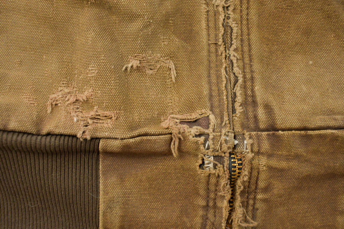 Vintage 1990s Distressed Carhartt Hooded Jacket Men's XL
