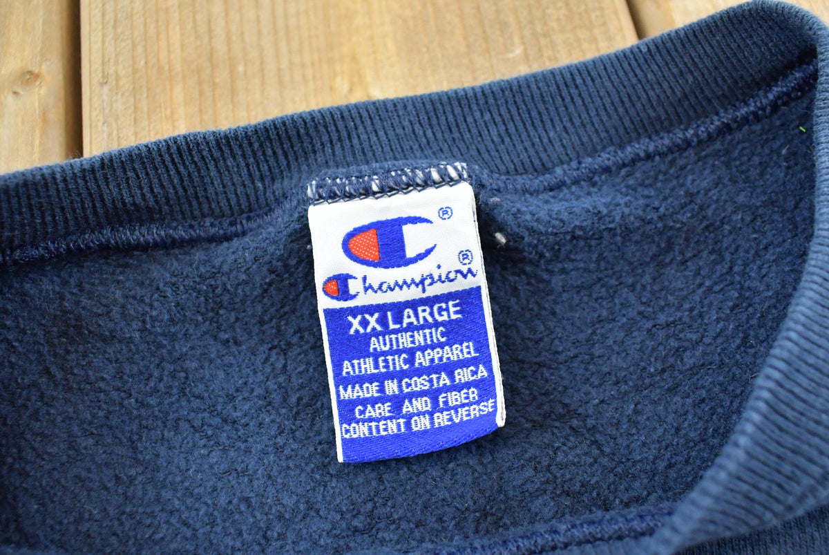 Vintage 1990s Champion Spellout Crewneck Sweatshirt Men's XL