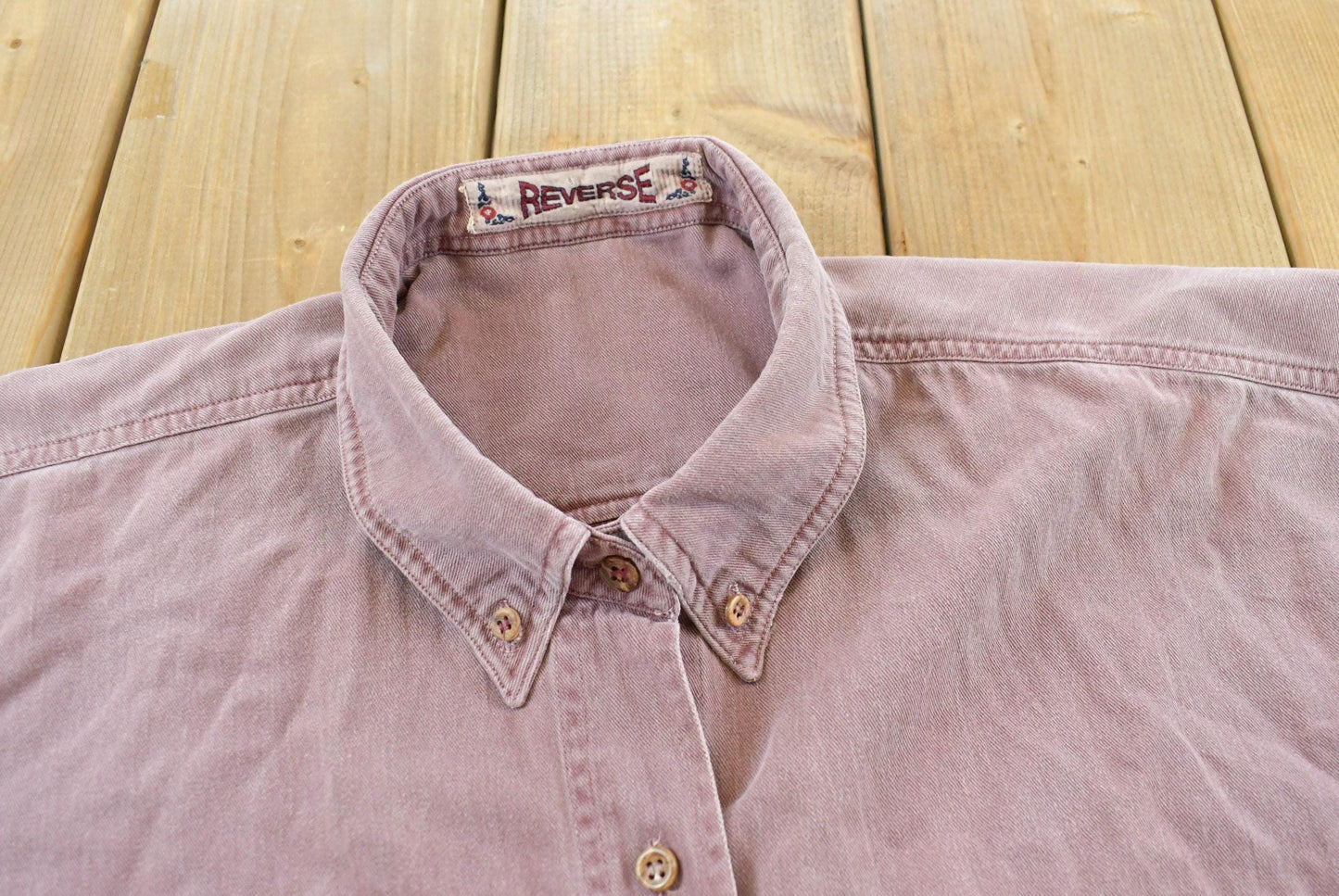 Vintage 1990s Reverse Button Up Shirt Women's 2XL